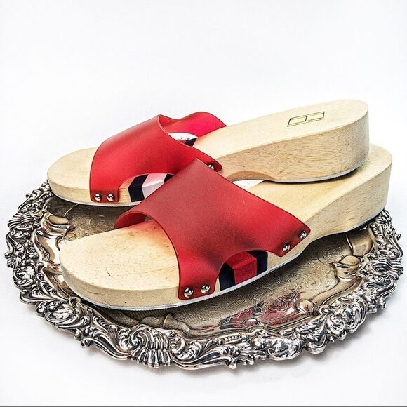 Tommy Hilfiger Classic Summer Slider Sz 8 - Picture 1 of 8